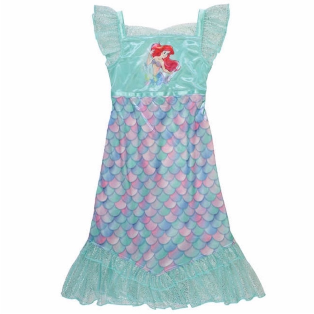 DISNEY Kids Girls Fantasy Gown, Little Mermaid GREEN